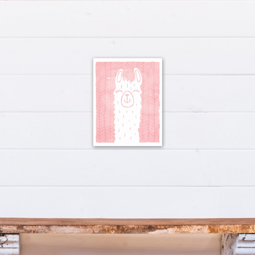 Happy Llama 11x14 Canvas Wall Art