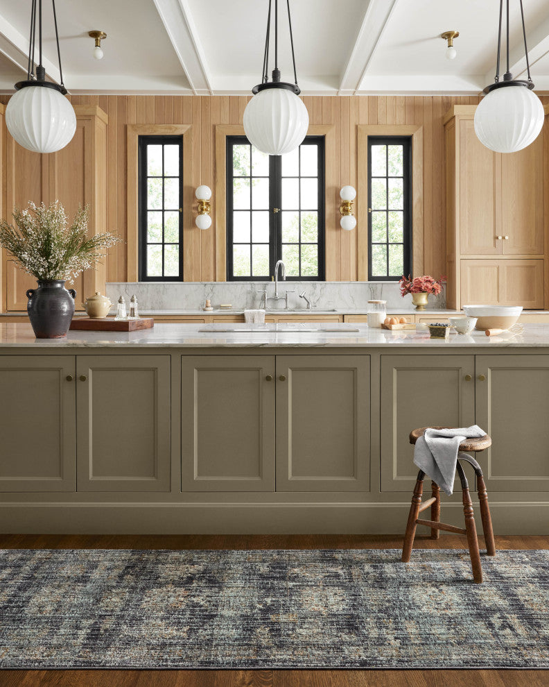 Jean Stoffer x Loloi Katherine Ink / Jade 11'-6" x 15'-7" Area Rug