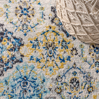 Modern Persian Boho Vintage Trellis Blue/Multi 2' x 8' Runner Rug