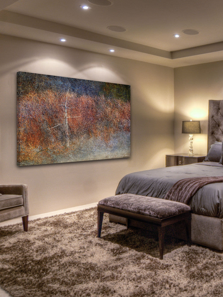 "Grey Green Forest Abstract" Print on Canvas by Chris Vest