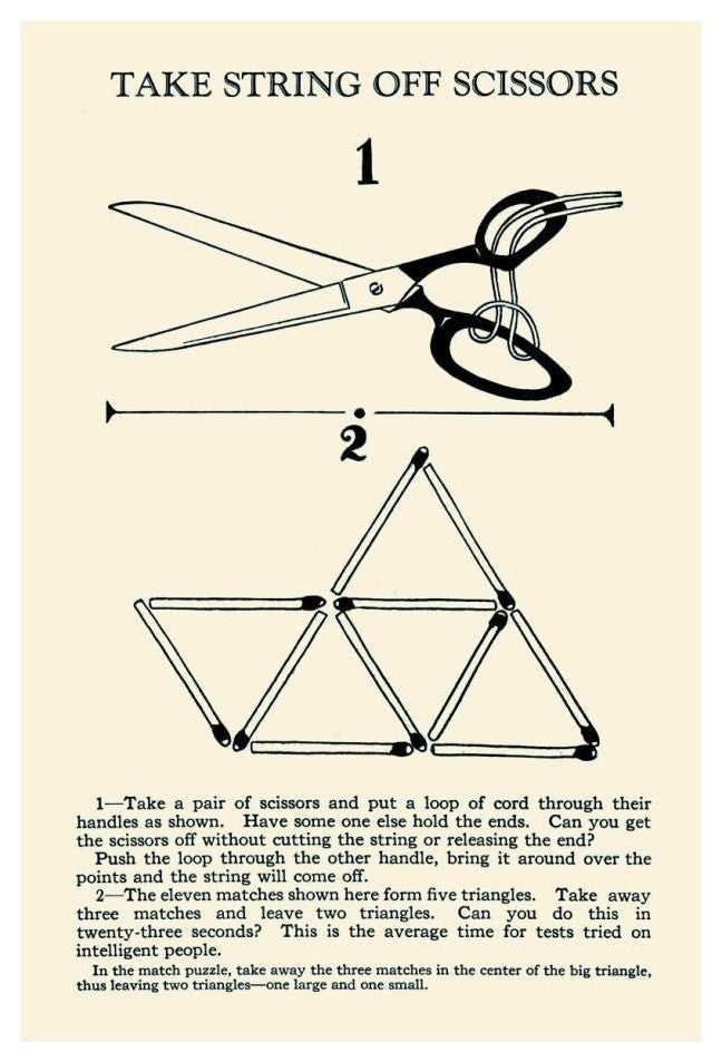 "Take String off Scissors" Digital Paper Print by Retromagic, 17"x24"