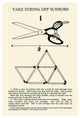 "Take String off Scissors" Digital Paper Print by Retromagic, 17"x24"