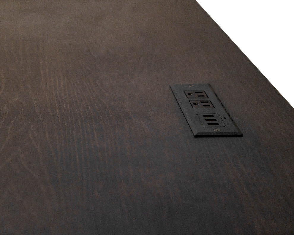 Traditional Wood Writing Desk Dark Brown