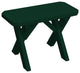 Pine Cross-Leg Bench, Dark Green, 2 Foot