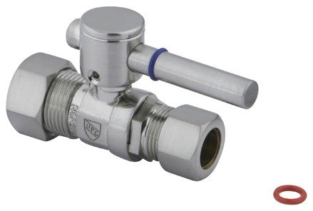Fauceture 5/8" IPS X 1/2" OD Comp Straight Valve, Brushed Nickel