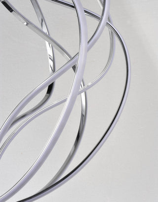 ET2 E21174 Aura 17"W LED Abstract Globe Chandelier - Black