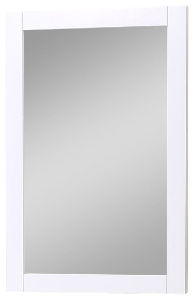 22"x32"  Wall Mirror, White