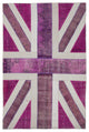 Rug N Carpet - Handwoven Anatolian 6' 8'' x 9' 11'' Flag Patchwork Rug