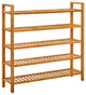 Vidaxl Shoe Rack With 5 Shelves 39.3"x10.6"x39.3" Solid Oak Wood