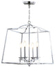 Gloria Metal LED Pendant, Chrome, 19"