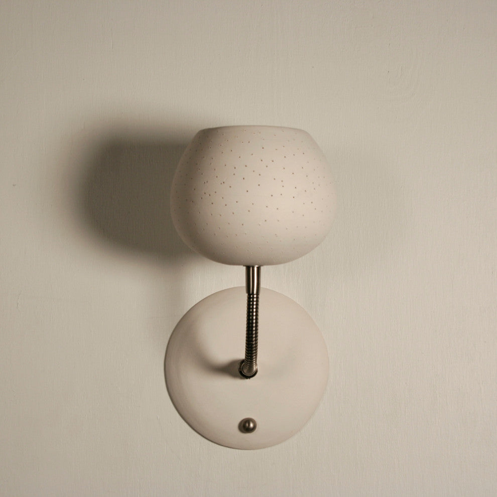 Claylight Sconce, Dot Pattern, Touch Dimmer - Xenon Bulb