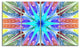 Multi Color Pink Fractal Stained Glass, Abstract Canvas Print, 48"x28", 4 Panels