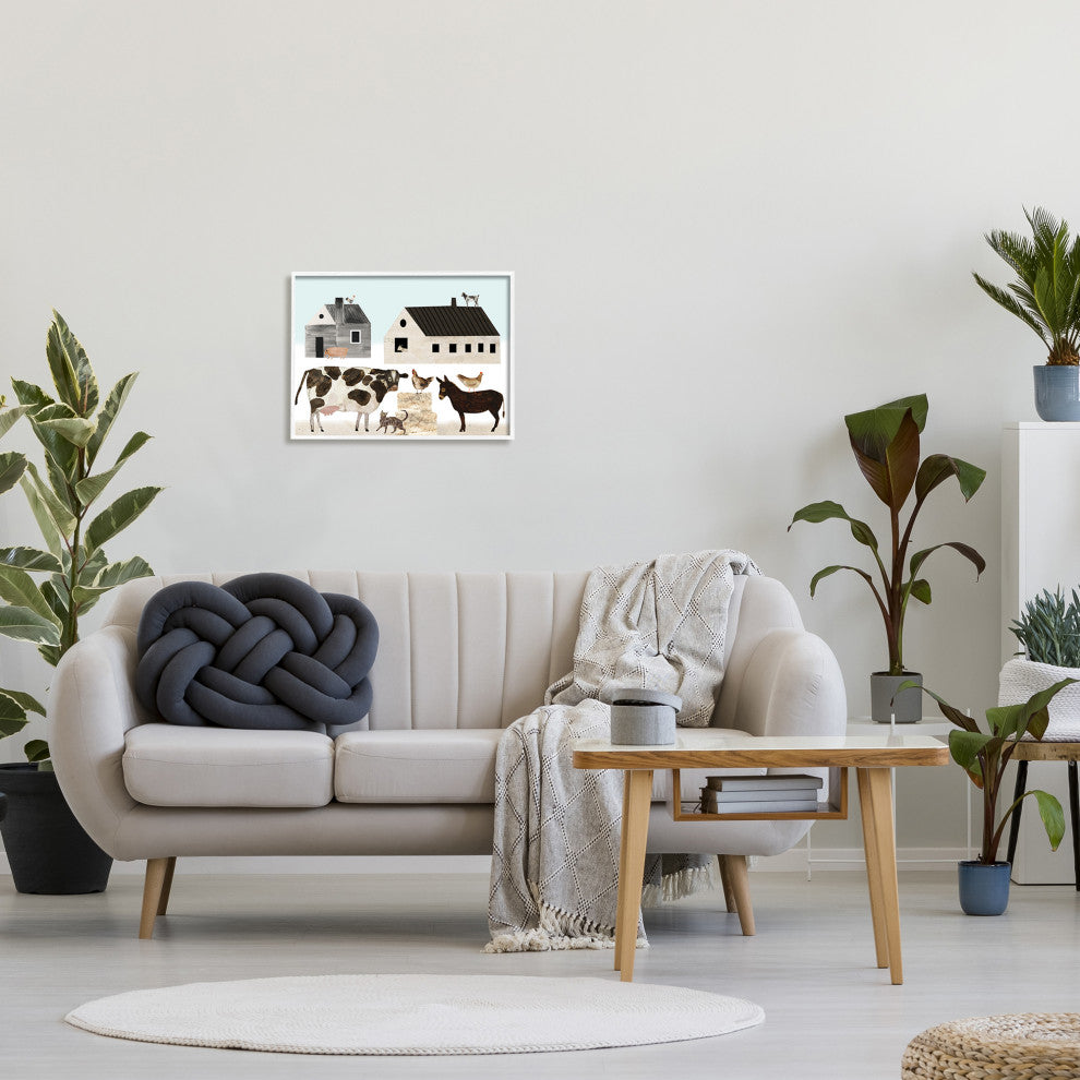 Minimal Farm Animals Barn and Home, 20 x 16