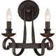 Quoizel NBE8702RK Two Light Wall Sconce Noble Rustic Black