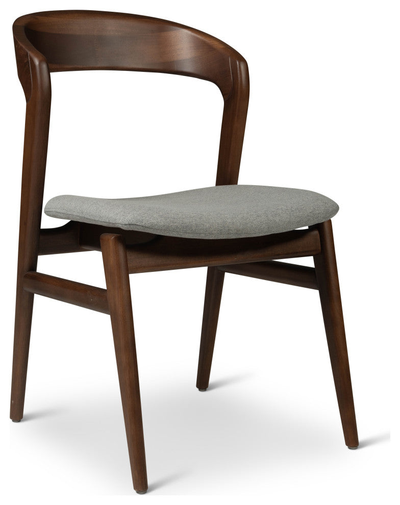 Modern Brazilian, Velma, Side Chair, Nogal/Essence Gray