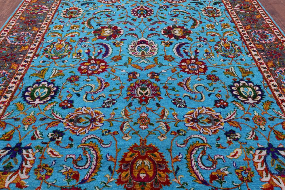 Wool & Silk Persian Handmade Rug 9' 0" X 11' 11" - Q15811