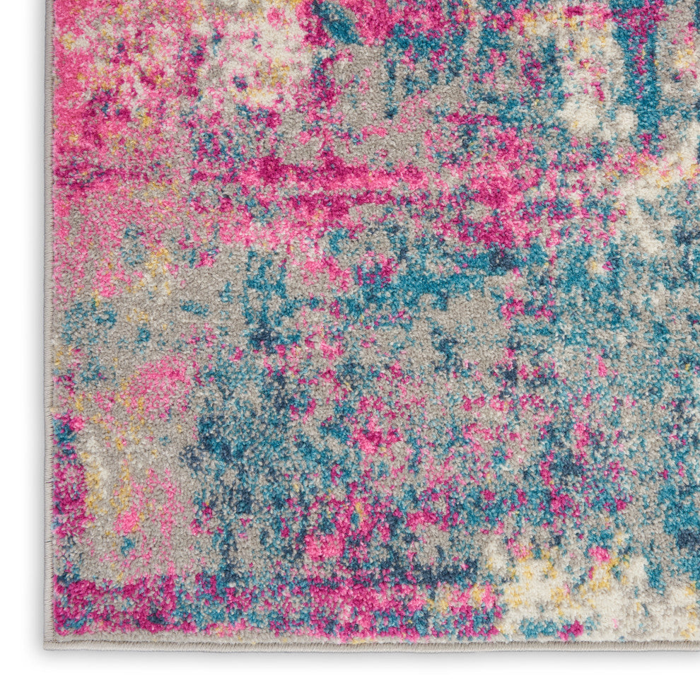 Nourison Passion 5'3" x Square Ivory Multicolor Modern Indoor Rug