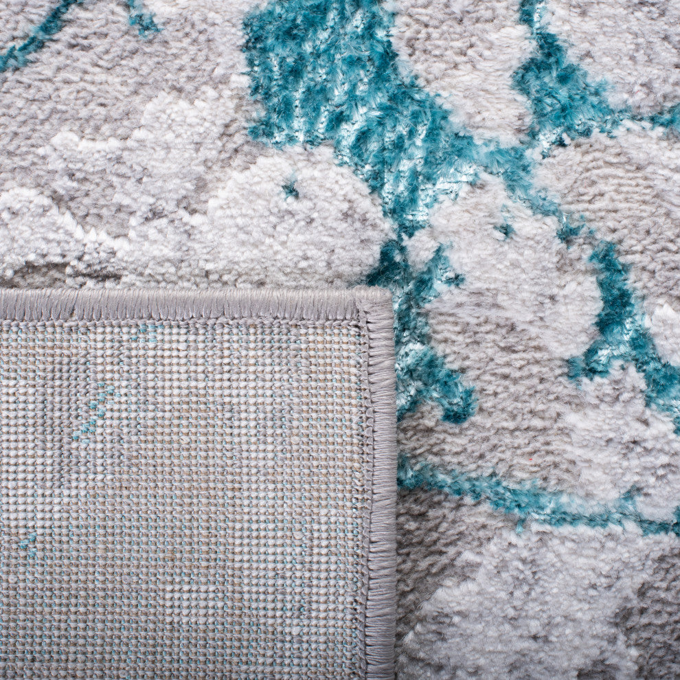 Safavieh Amelia Collection, ALA293 Rug, Grey/Aqua, 3'x5'