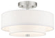 Livex 51043-91 2-Light Brushed Nickel Ceiling Mount, Brushed Nickel