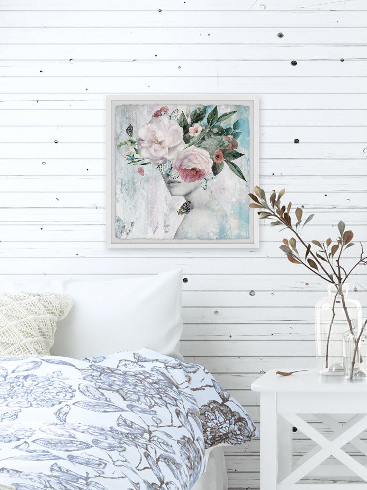 "Pastel Butterfly" Framed Painting Print, 32x32