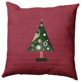 Crazy Christmas Decorative Throw Pillow, Brick Red, 18"x18"