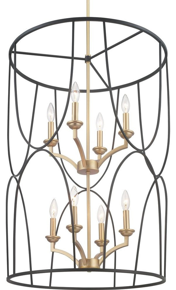 Landree Collection 8-Light Foyer, Black