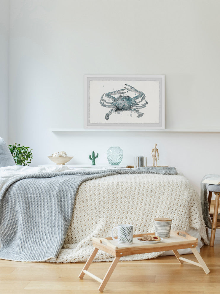 "Crab Madness" Framed Painting Print, 36"x24"
