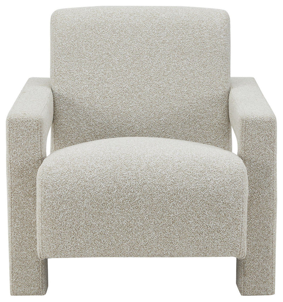 Modrest Wylie Modern Beige Fabric Accent Chair