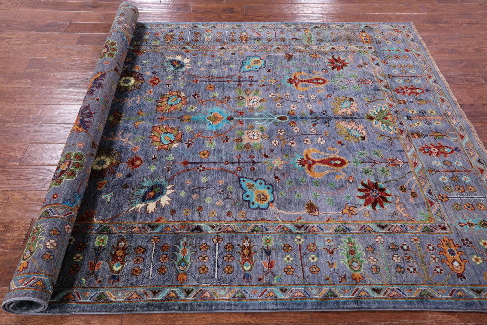 Hand-Knotted Persian Tabriz Wool Rug 5' 9" X 8' 0" - Q12468