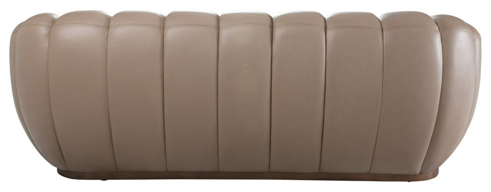 Divani Casa Ekwok Modern Tan Leather Sofa