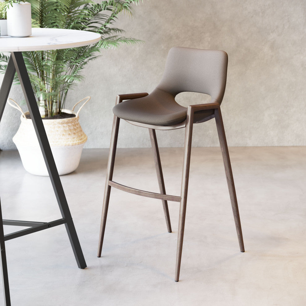 Desi Barstool, Set of 2 Brown/Walnut