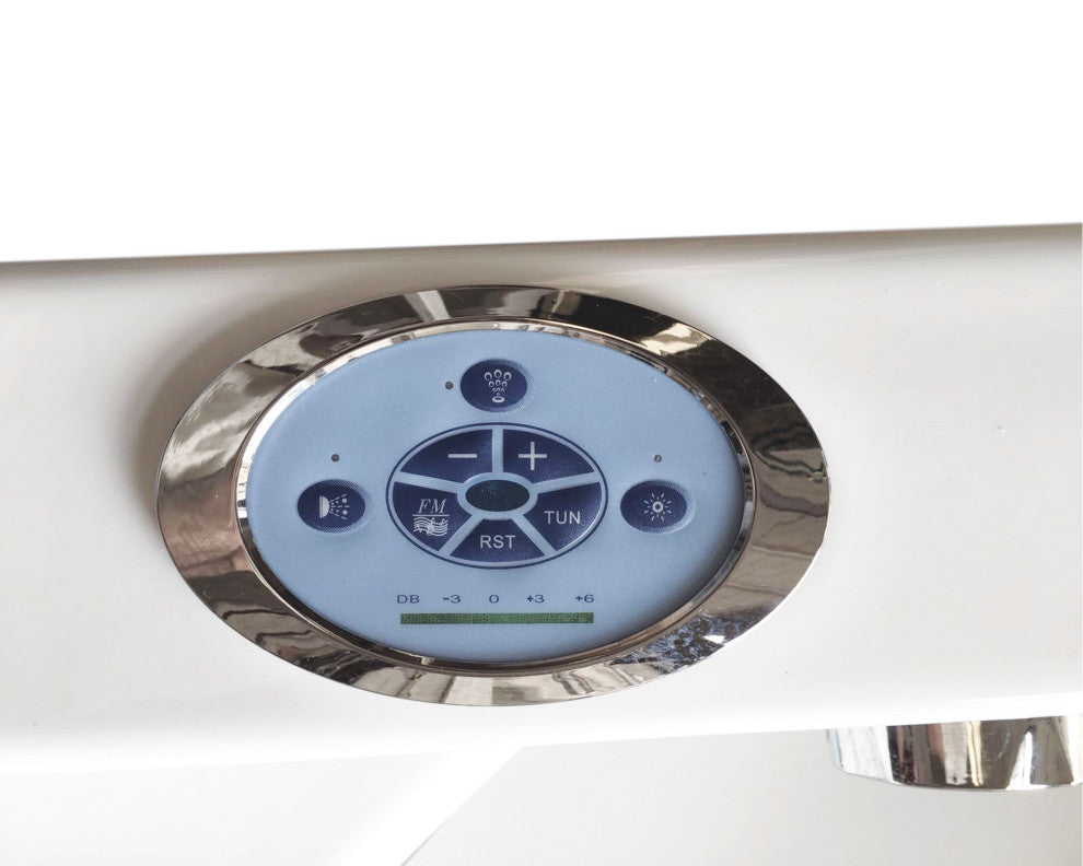 Whirlpool Corner Bathtub white 59.05" x 59.05" with Heater - Ibiza