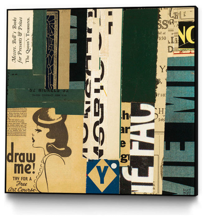 Emerge XIII Art block Framed Canvas, 30"x30"