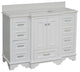 Nantucket 48" Bathroom Vanity, White, Quartz