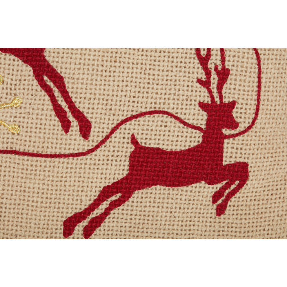 Burlap Santa Stocking, 12x20
