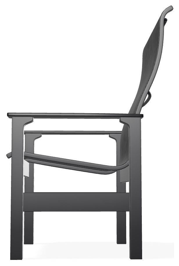 Leeward Sling Outdoor Armchair, Augustine Shadow/Black