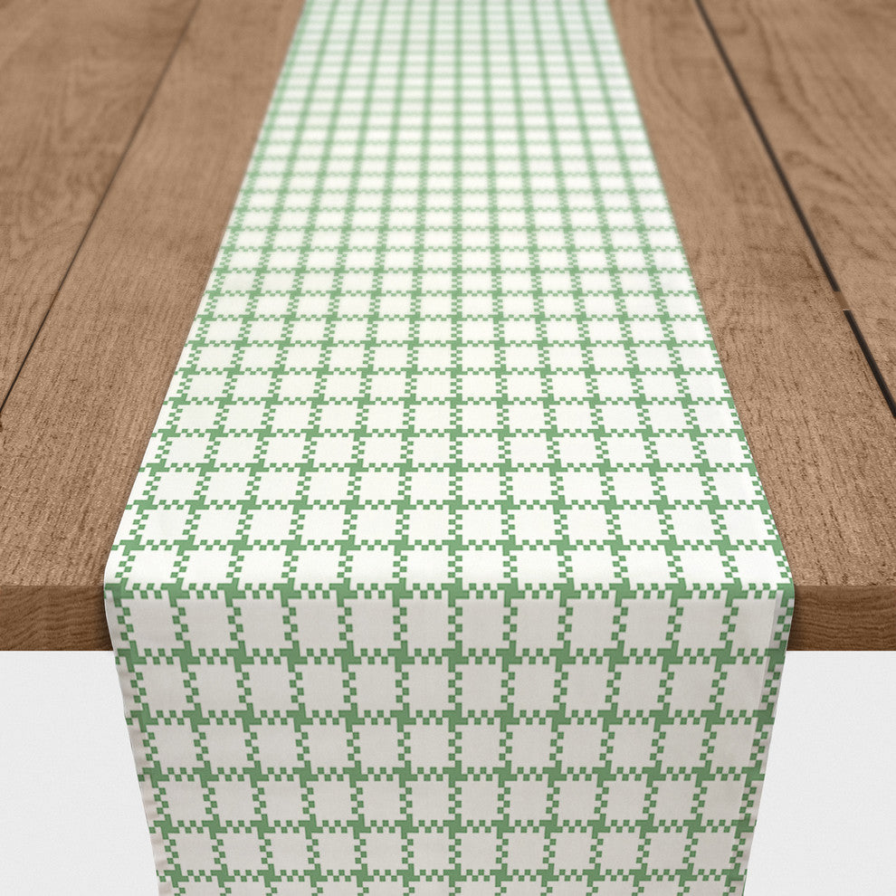 Green Plaid 16x72 Table Runner