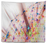 Red Blue Solar Bubbles Planet Abstract Wall Tapestry, 60"x50"