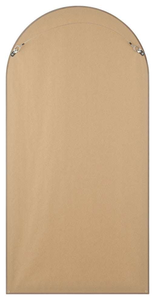 Vienne Framed Full Length Mirror, Crescent Cathedral, 23.4"x47.4", Linen White