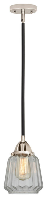 Chatham Mini Pendant, Black Polished Nickel, Clear, Clear