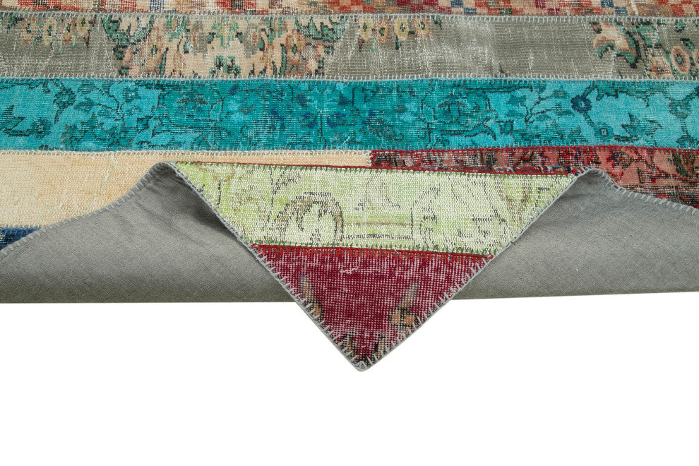 Rug N Carpet - Handmade Oriental 6' 8" x 10' 0" Boho Patchwork Area Rug