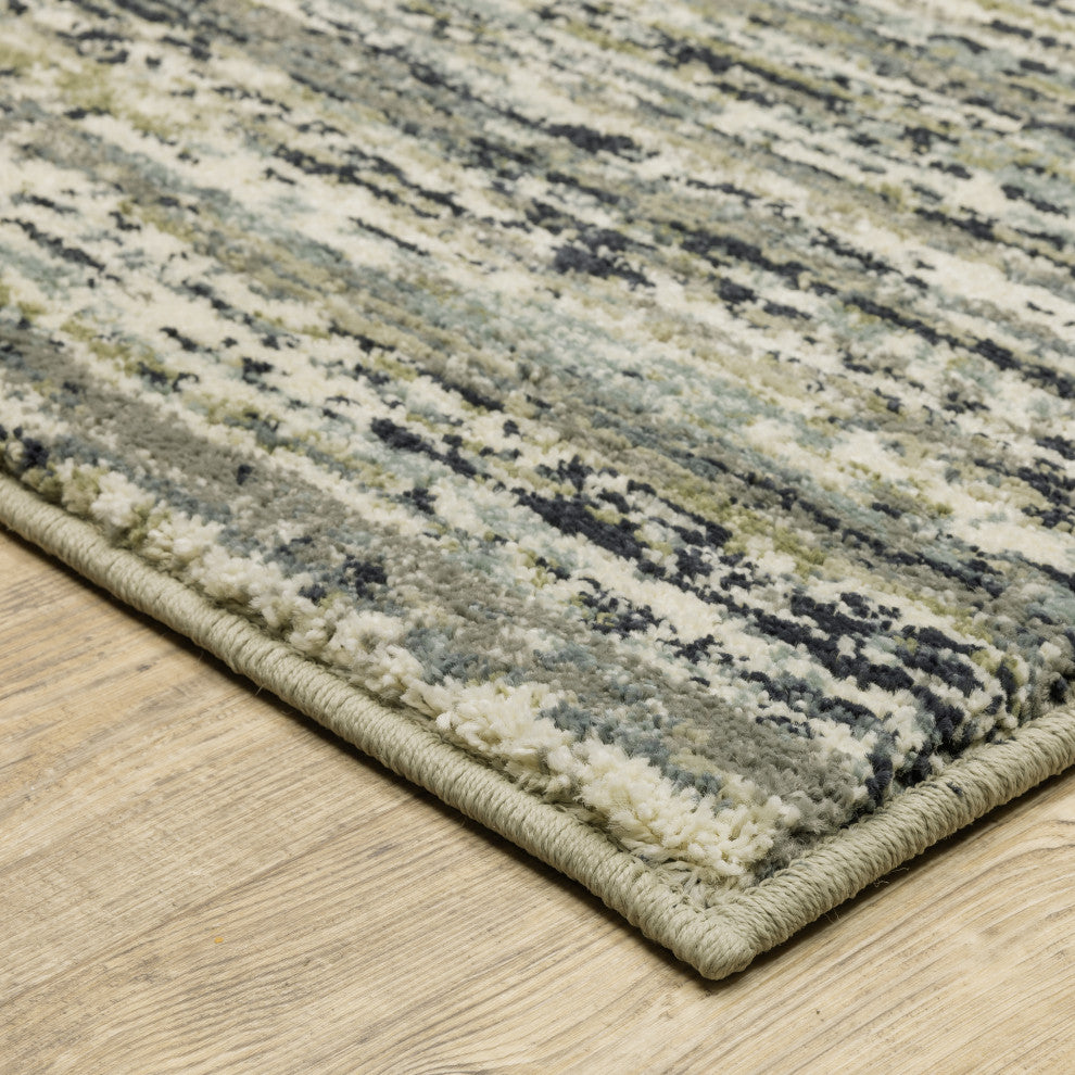 Sarasota Abstract Indoor Area Rug, Blue, 9'10" x 12'10"