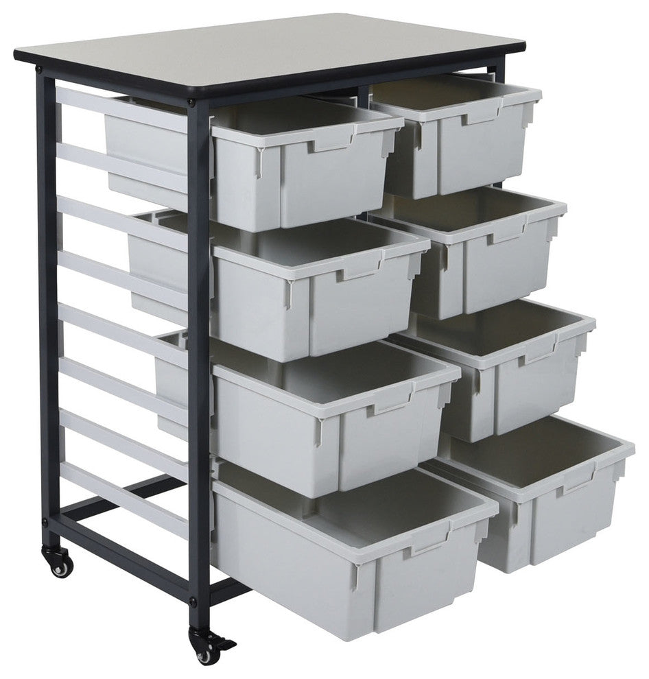 Luxor MBS-DR-8L Mobile Bin System, Double Row