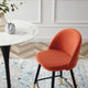 Cordial Performance Velvet Counter Stools Set of 2 Orange