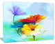 Amazing Watercolor of Spring Daisies, Large Floral Canvas Art Print, 60"x28"