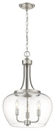 Zlite 473P16-BN 3-Light Pendant, Clear