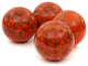 4" Sponged Dark Orange Porcelain Ball Set