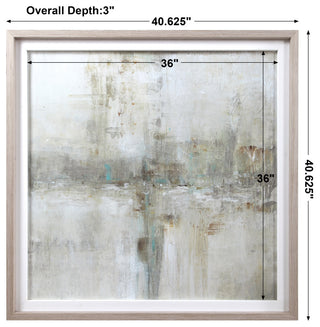 Uttermost Essence Modern MDF Wood and Paper Abstract Framed Print in Gray