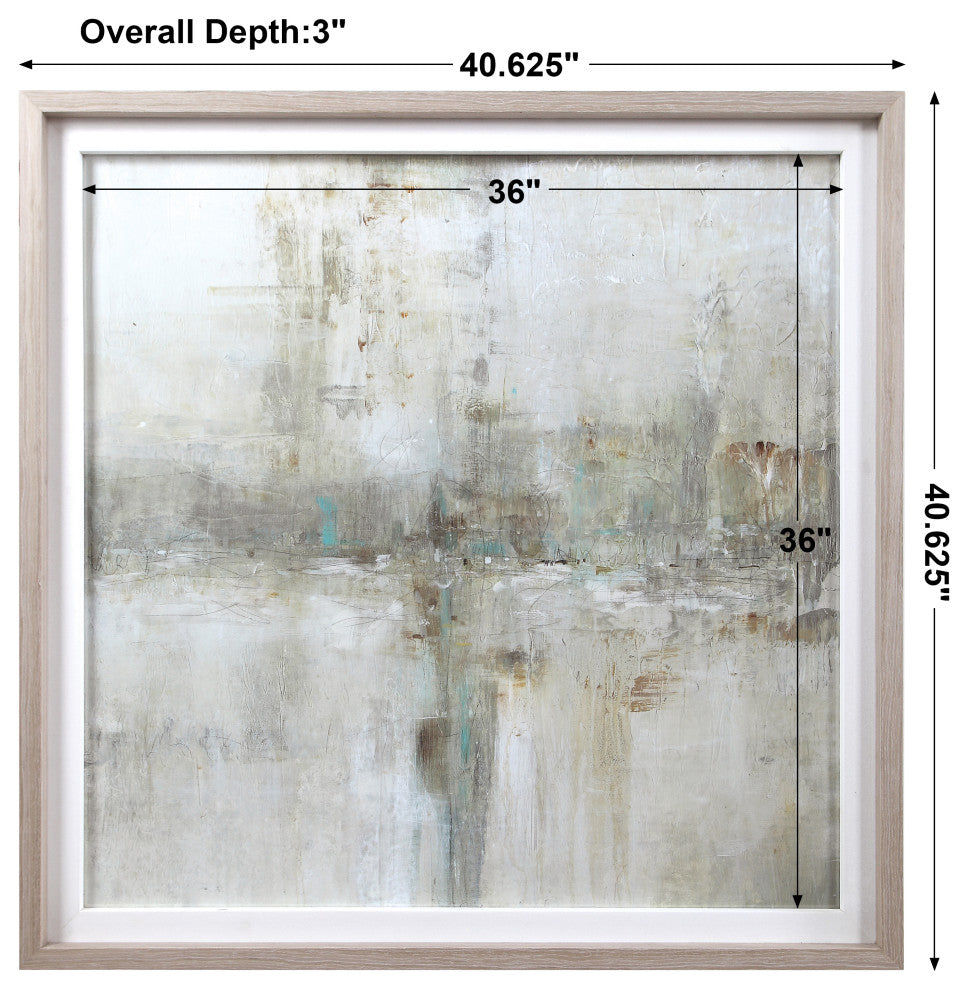 Uttermost Essence Modern MDF Wood and Paper Abstract Framed Print in Gray