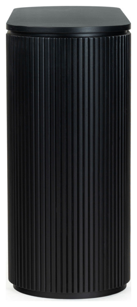 Safavieh Couture Rikki Fluted 1 Drawer Console, Black